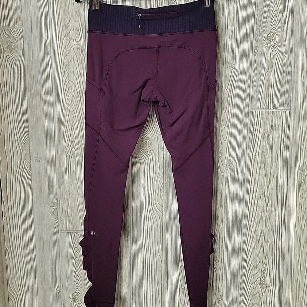 Lululemon Full Length Side Pocket Leggings Plum Womens Size 6 - Picture 4 of 10